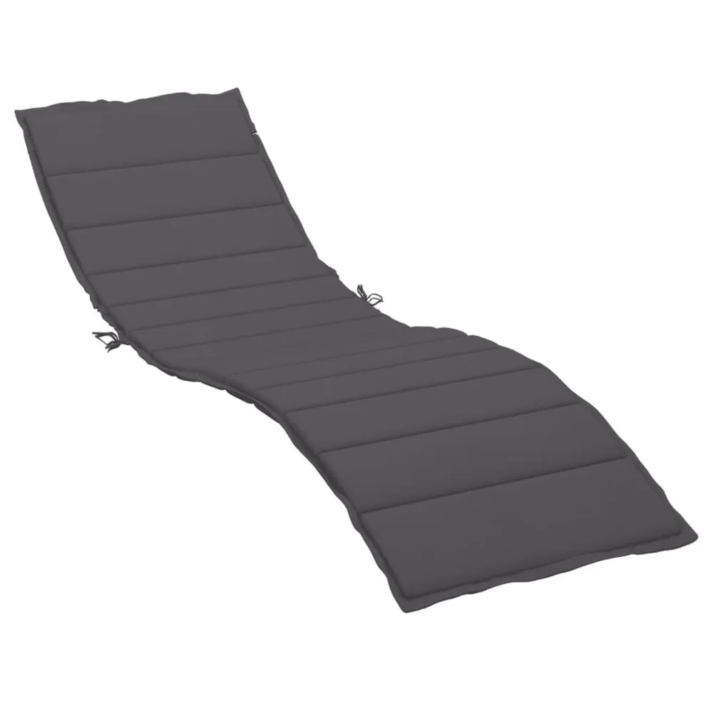 Almofadão para espreguiçadeira 200x60x3cm tecido oxford antracite vidaXL