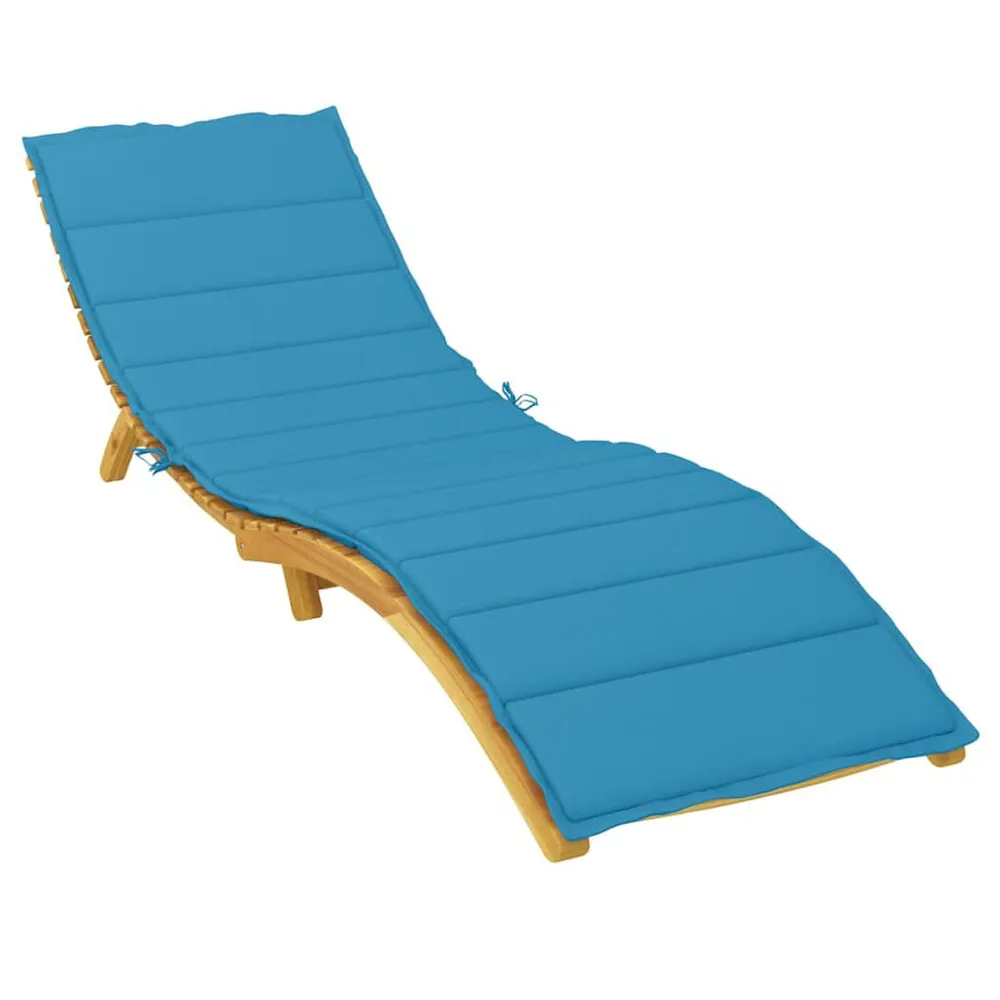 Almofadão para espreguiçadeira 200x70x3 cm tecido oxford azul vidaXL