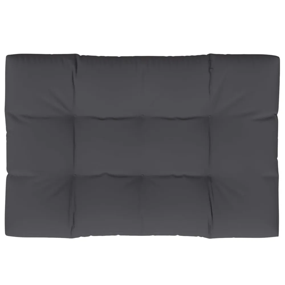 Almofadão para móveis de paletes 120x80x12 cm tecido antracite vidaXL