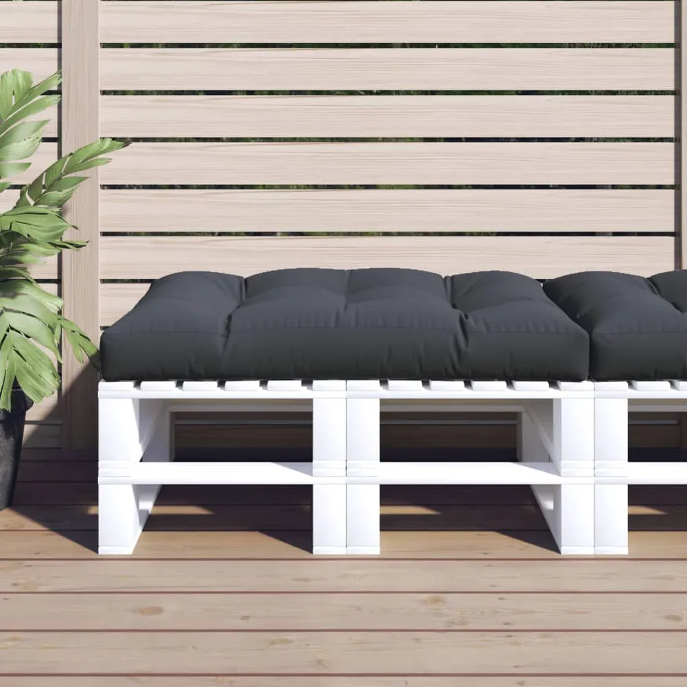 Almofadão para móveis de paletes 120x80x12 cm tecido antracite vidaXL