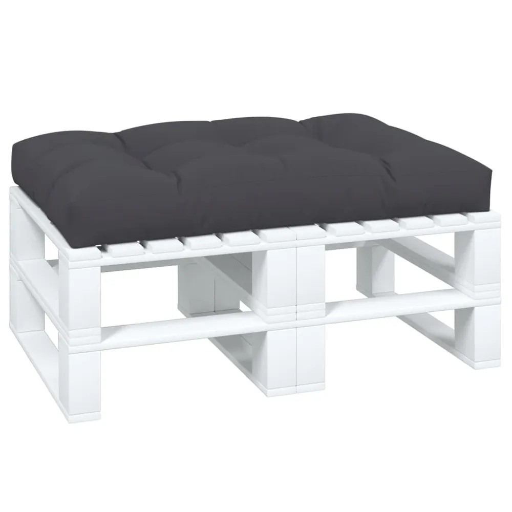 Almofadão para móveis de paletes 120x80x12 cm tecido antracite vidaXL