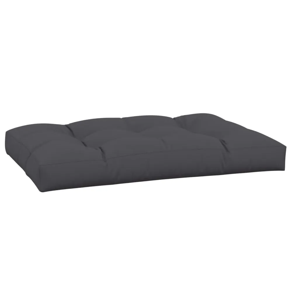 Almofadão para móveis de paletes 120x80x12 cm tecido antracite vidaXL