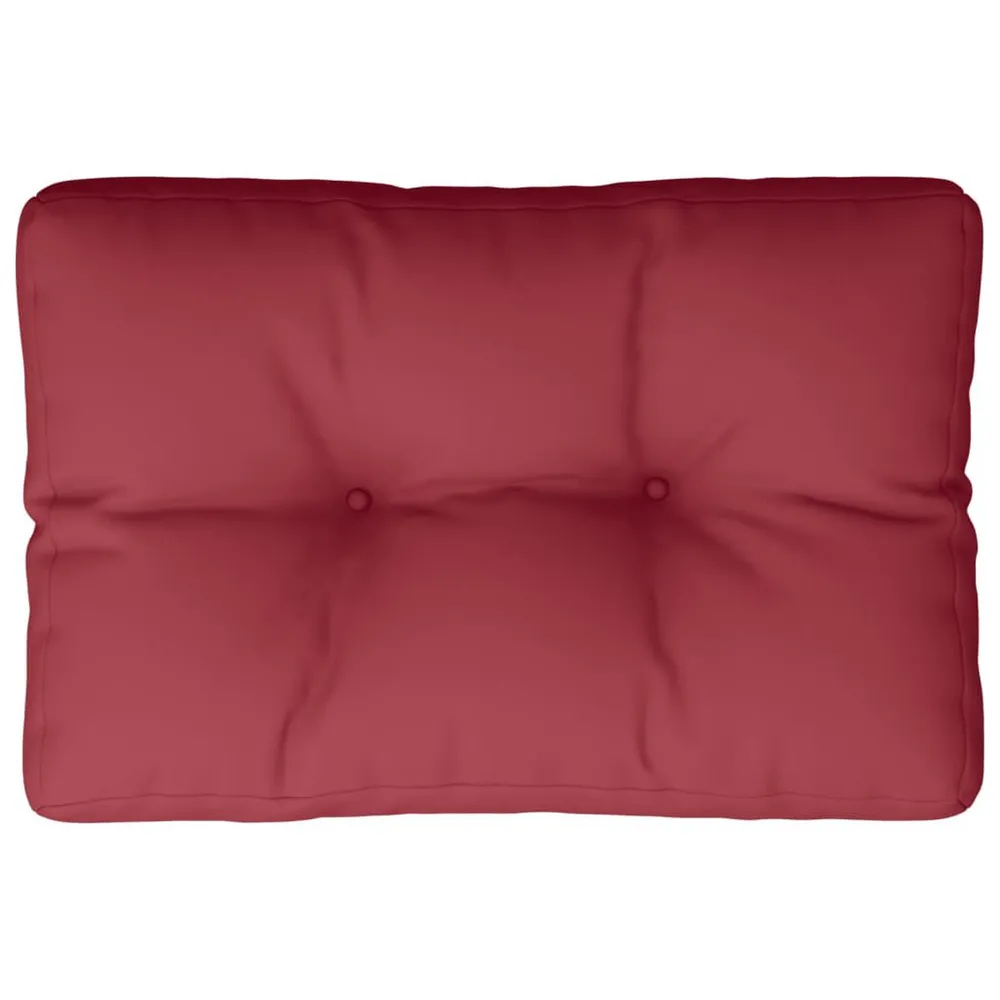 Almofadão para paletes 50x40x12 cm tecido vermelho tinto vidaXL