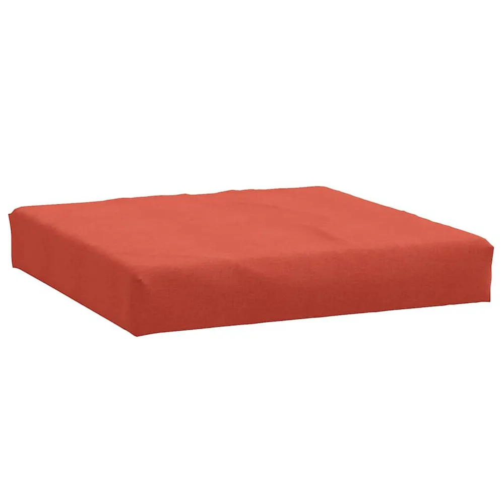 Almofadão para paletes 60x60x10 cm mesclado tecido vermelho vidaXL