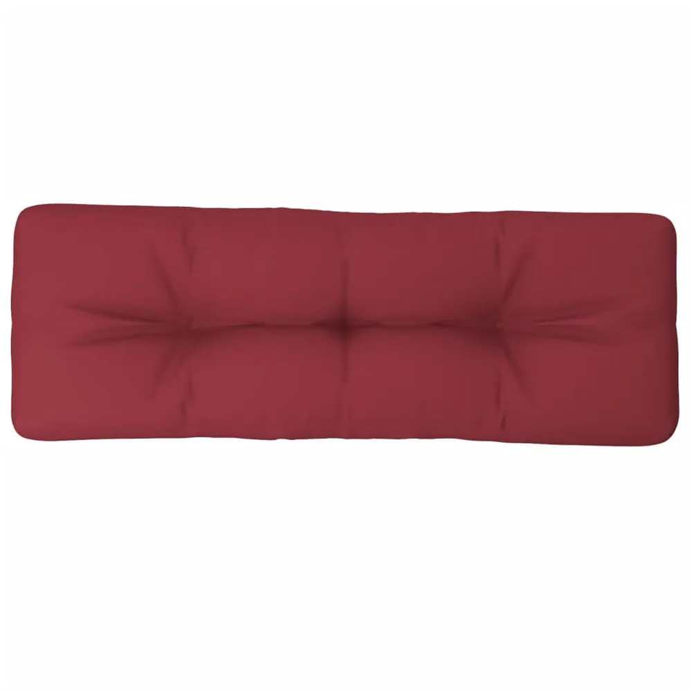 Almofadão para sofá de paletes 120x40x12 cm tecido vermelho tinto vidaXL