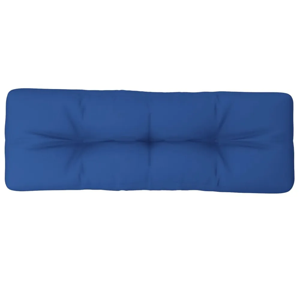 Almofadão para sofá de paletes 120x40x12 cm tecido azul real vidaXL