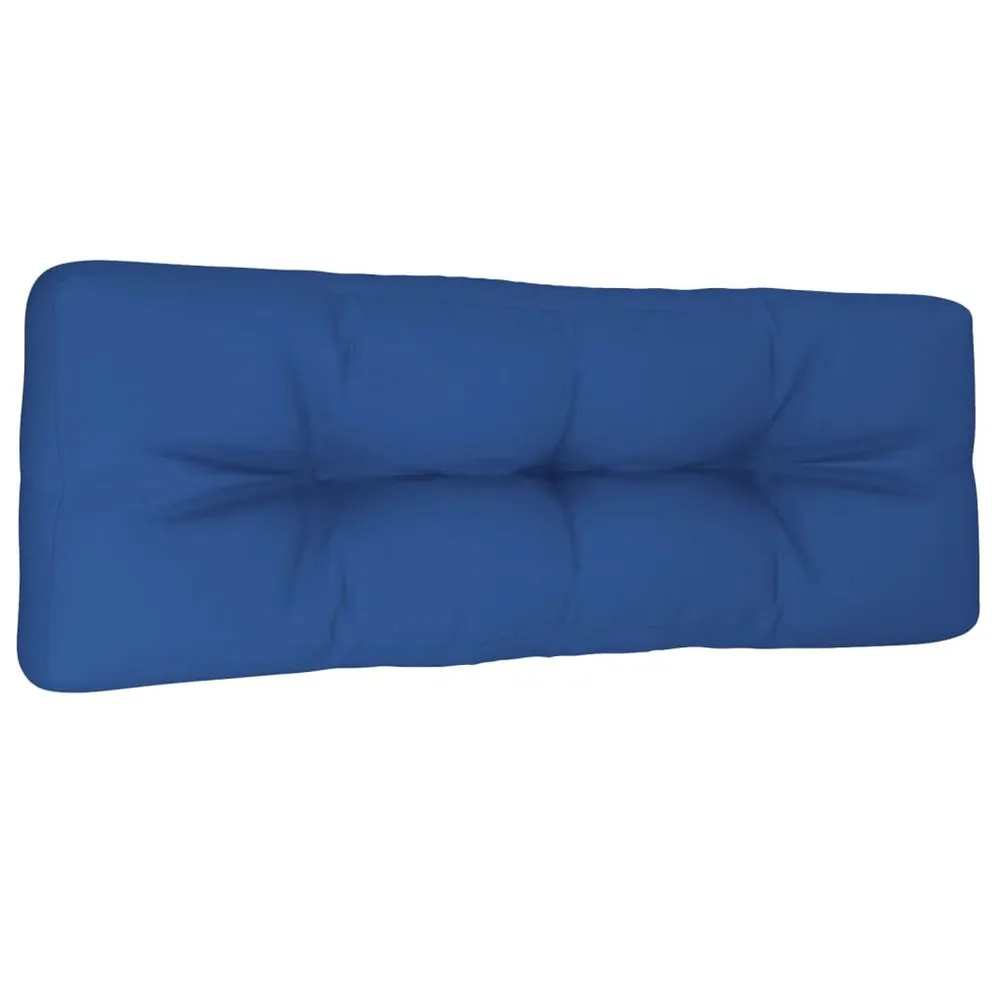 Almofadão para sofá de paletes 120x40x12 cm tecido azul real vidaXL