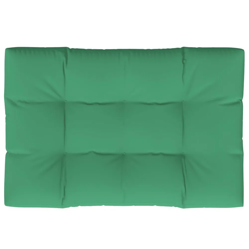 Almofadão para sofá de paletes 120x80x12 cm tecido verde vidaXL