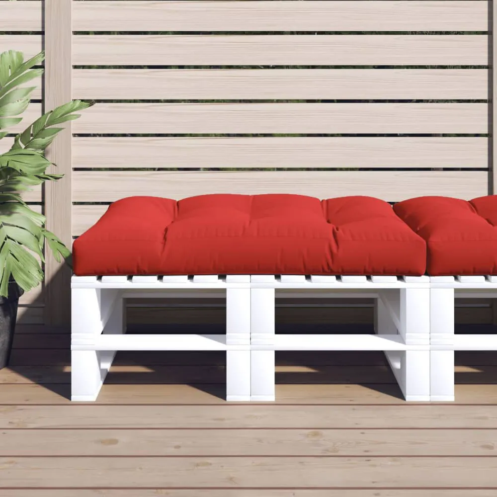 Almofadão para sofá de paletes 120x80x12 cm tecido vermelho vidaXL