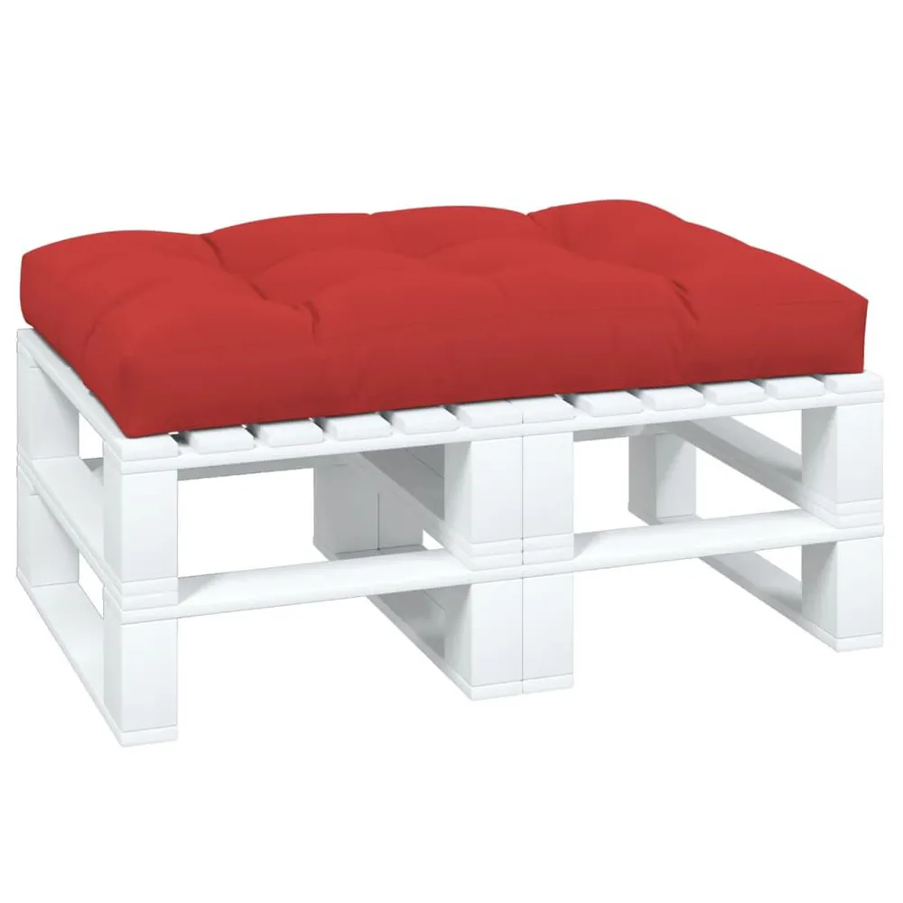 Almofadão para sofá de paletes 120x80x12 cm tecido vermelho vidaXL