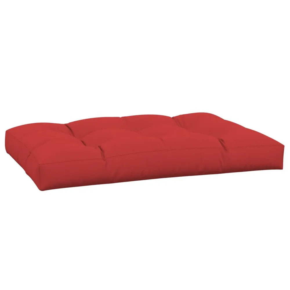 Almofadão para sofá de paletes 120x80x12 cm tecido vermelho vidaXL