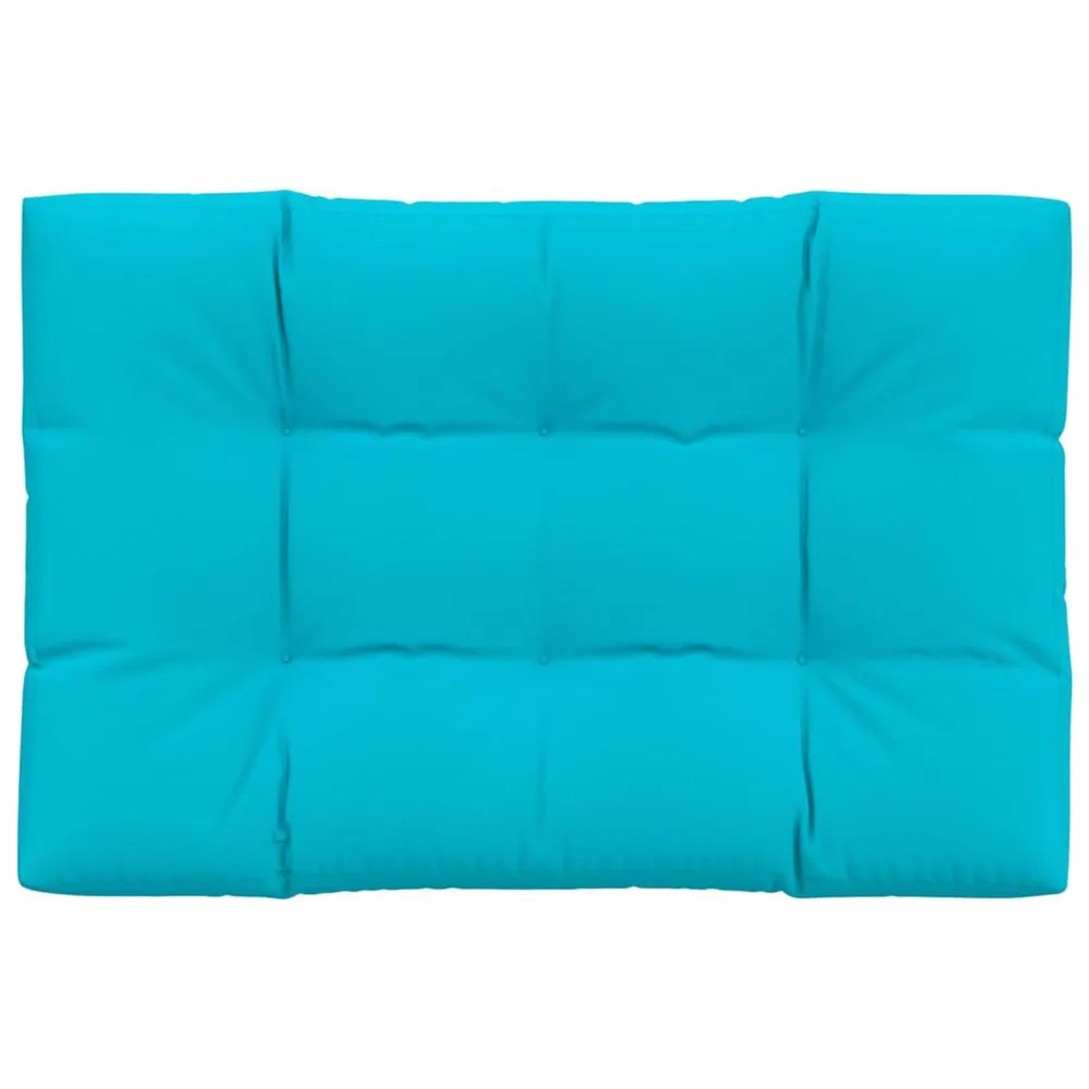 Almofadão para sofá de paletes 120x80x12 cm tecido turquesa vidaXL