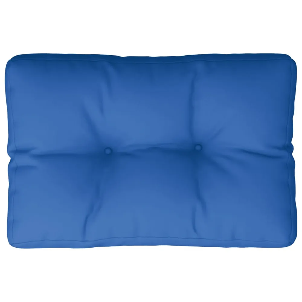 Almofadão para sofá de paletes 50x40x12 cm tecido azul real vidaXL