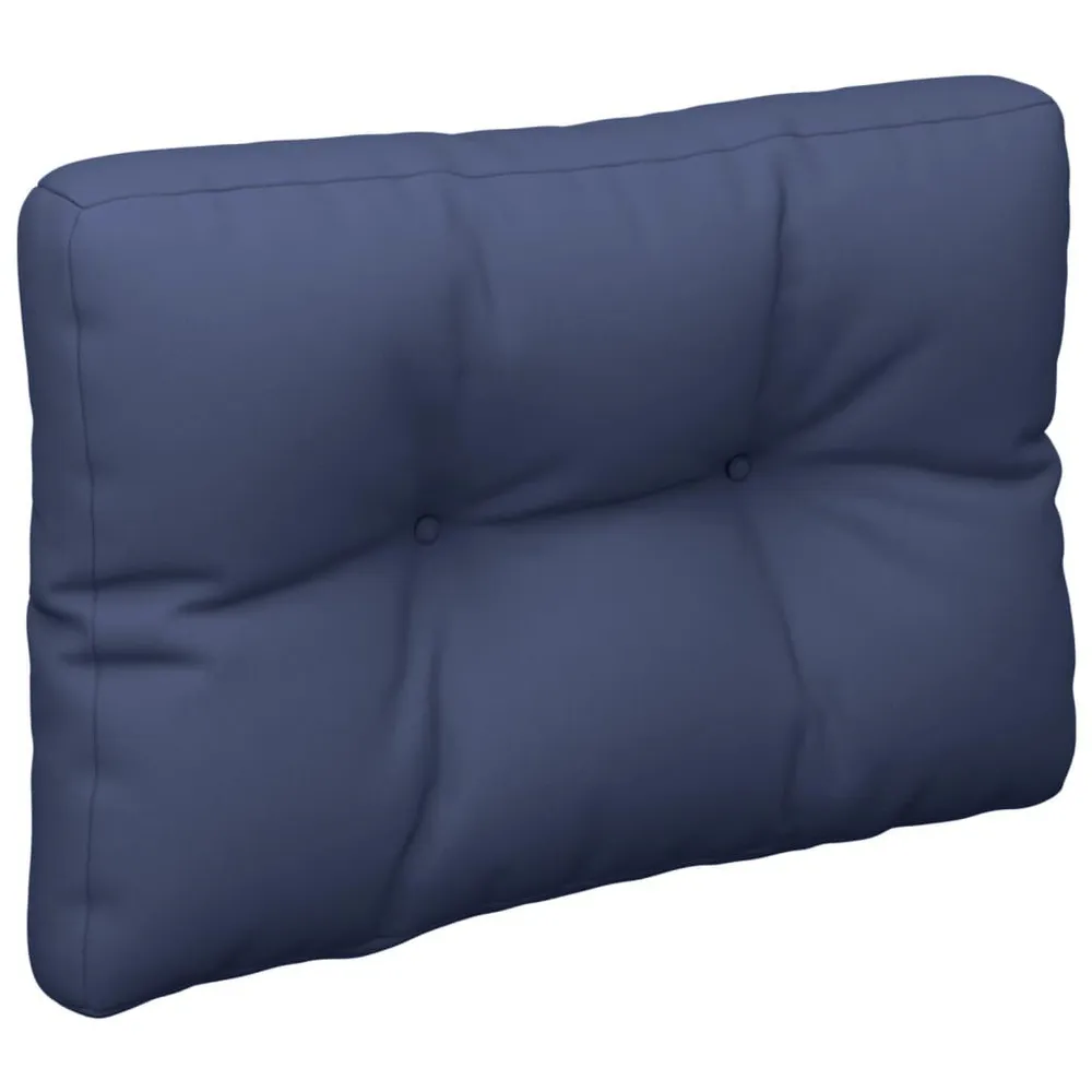 Almofadão para sofá de paletes 50x40x12 cm tecido azul marinho vidaXL