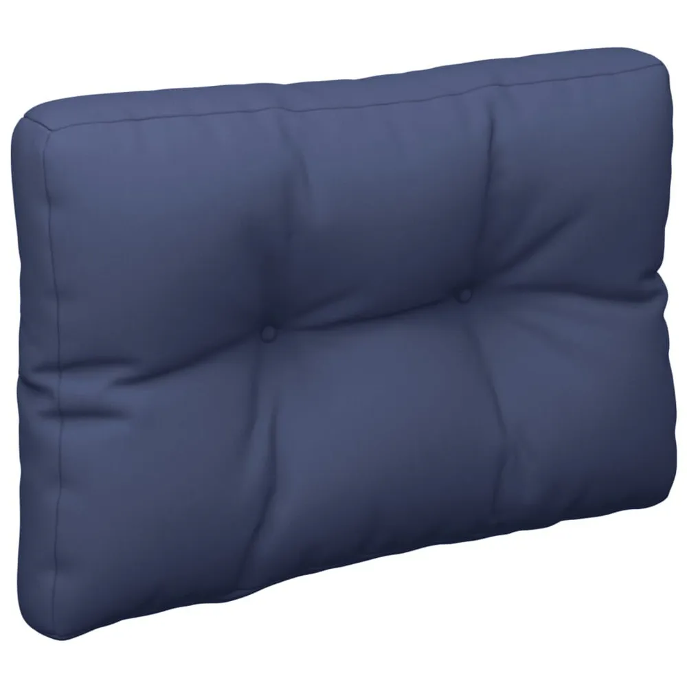 Almofadão para sofá de paletes 60x40x12 cm tecido azul marinho vidaXL