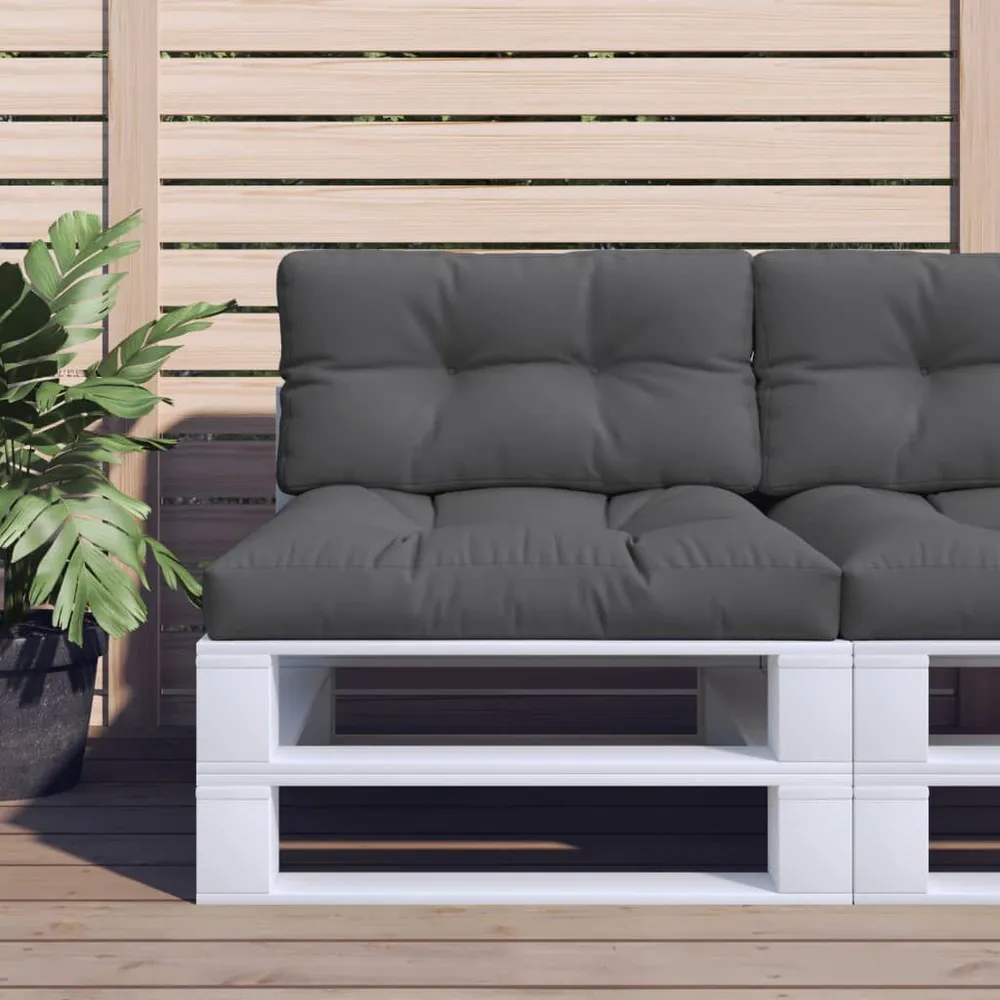 Almofadão para sofá de paletes 70x40x12 cm tecido antracite vidaXL