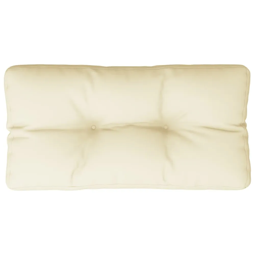 Almofadão para sofá de paletes 70x40x12 cm tecido cor creme vidaXL