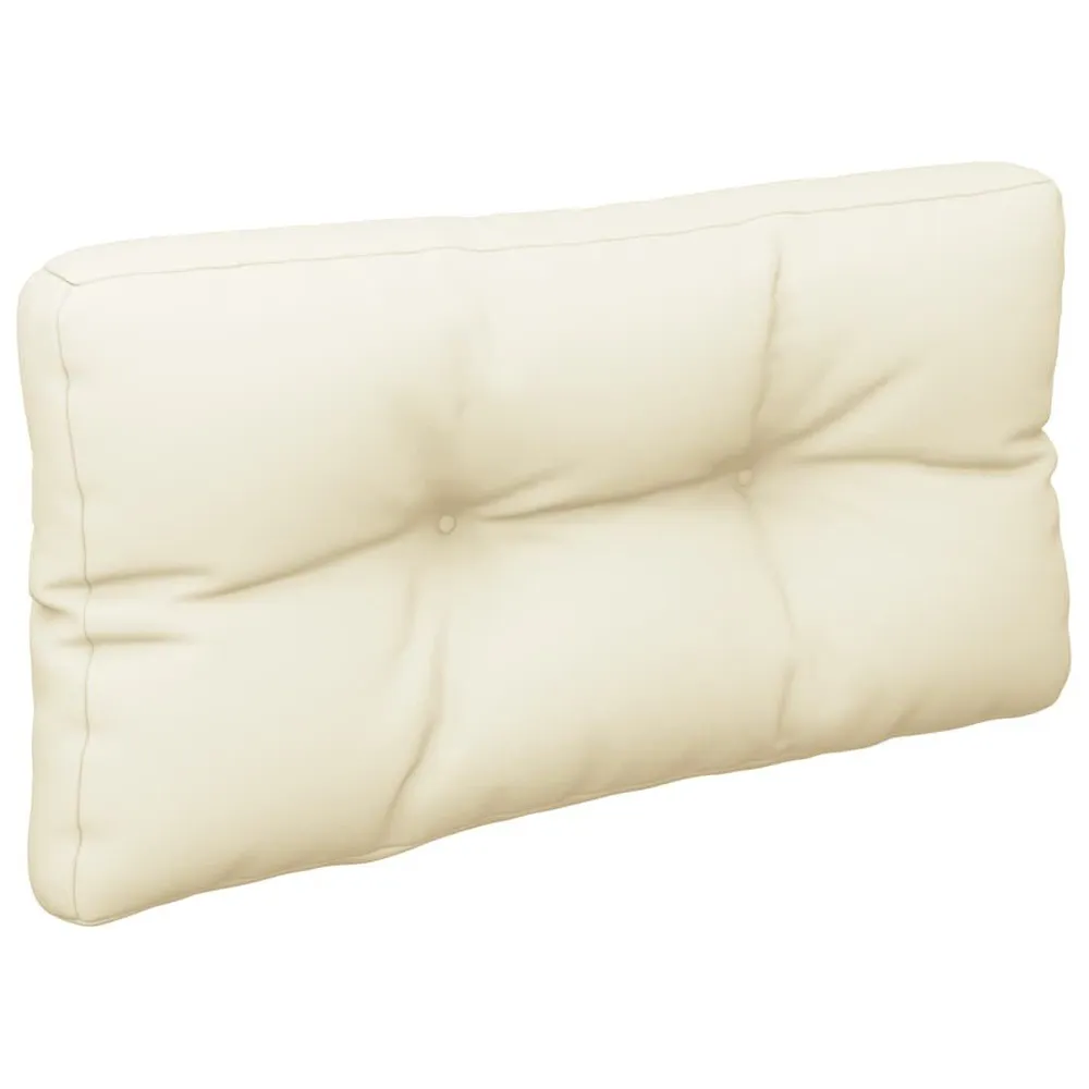 Almofadão para sofá de paletes 70x40x12 cm tecido cor creme vidaXL