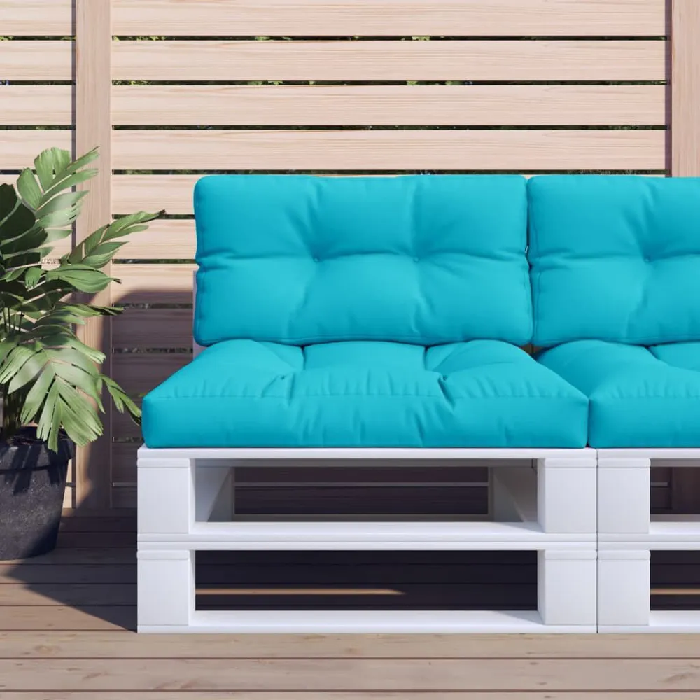 Almofadão para sofá de paletes 70x40x12 cm tecido turquesa vidaXL