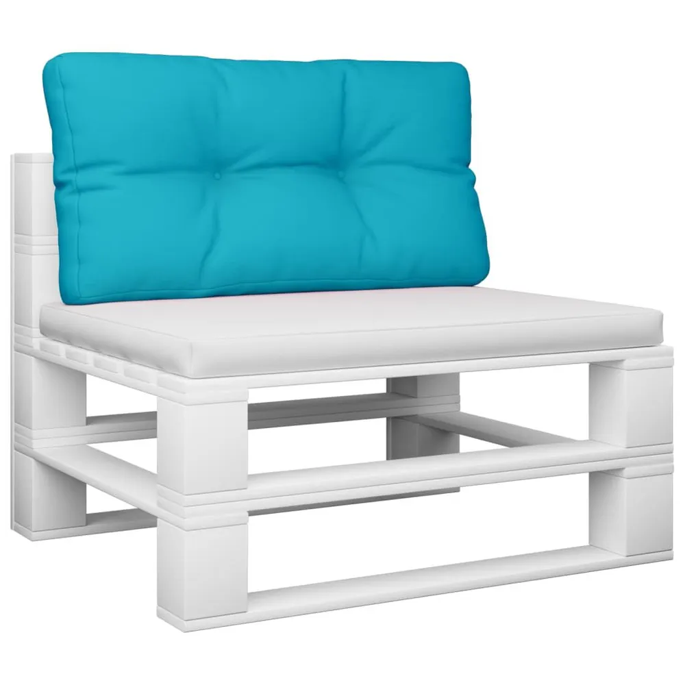 Almofadão para sofá de paletes 70x40x12 cm tecido turquesa vidaXL