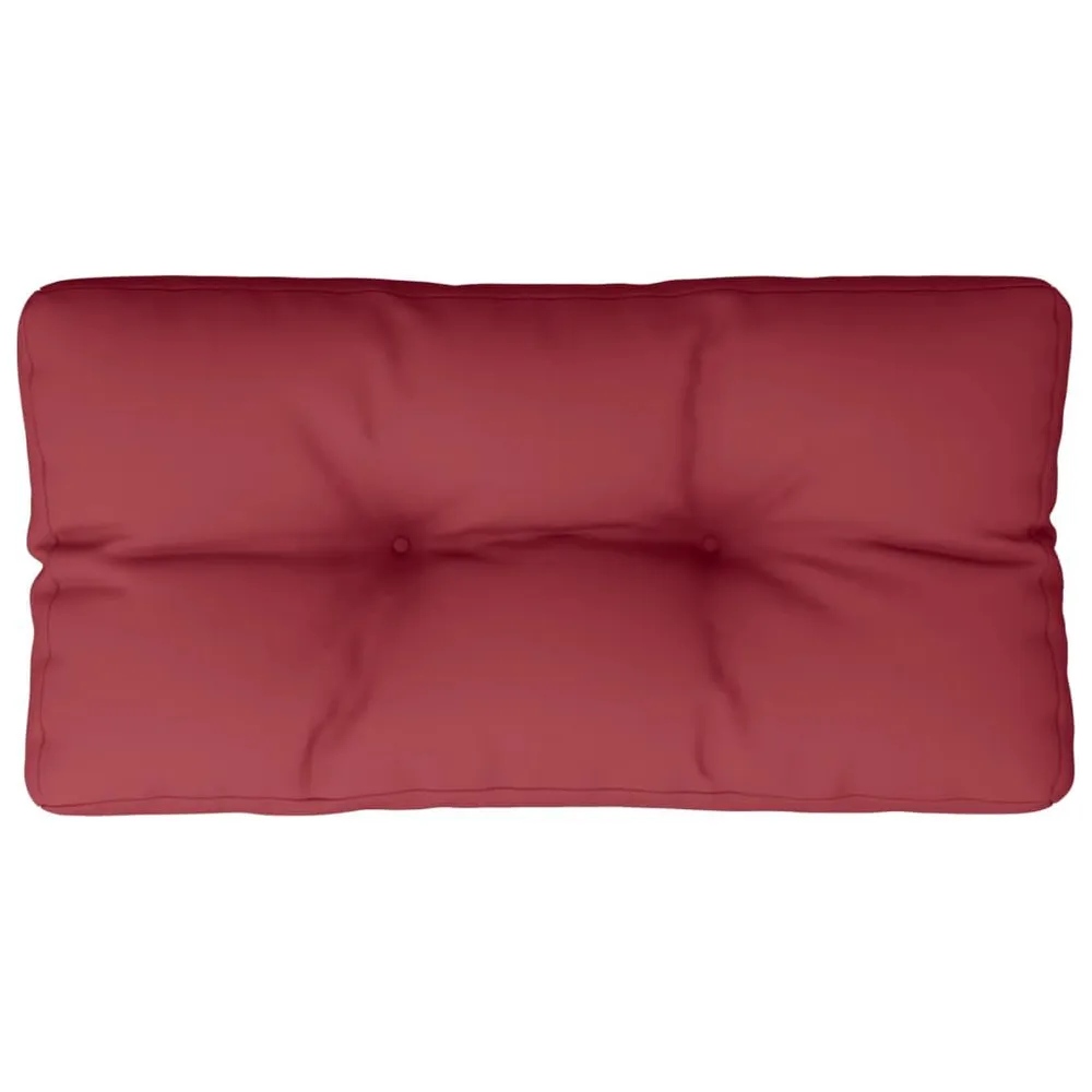 Almofadão para sofá de paletes 70x40x12cm tecido vermelho tinto vidaXL