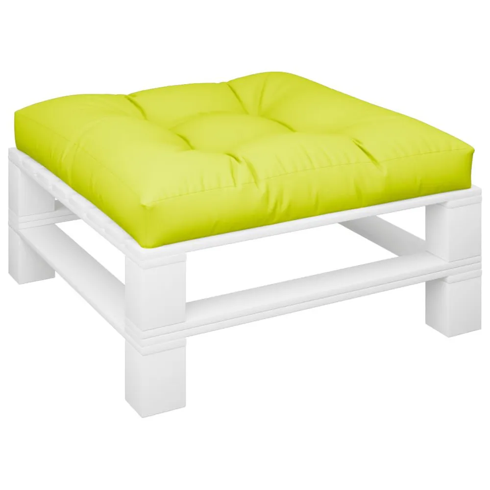 Almofadão para sofá de paletes 70x70x12 cm tecido verde brilhante vidaXL