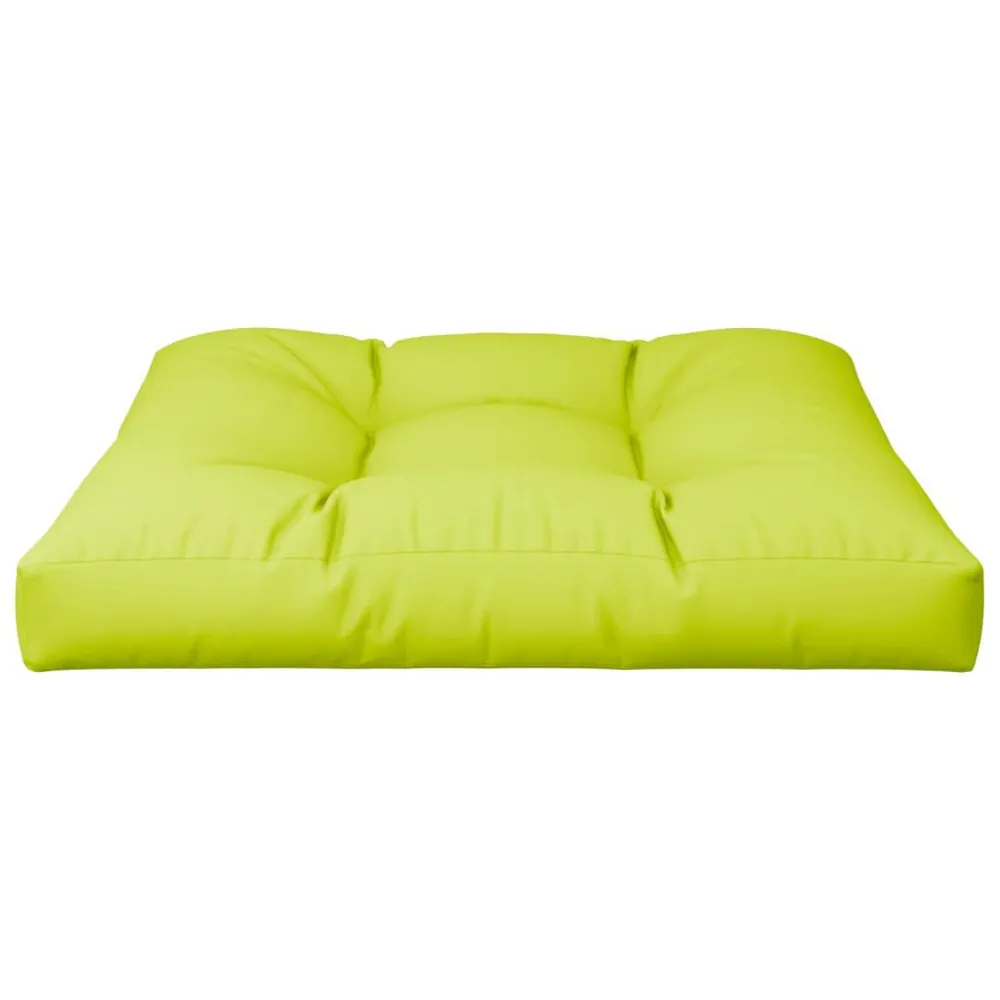 Almofadão para sofá de paletes 70x70x12 cm tecido verde brilhante vidaXL
