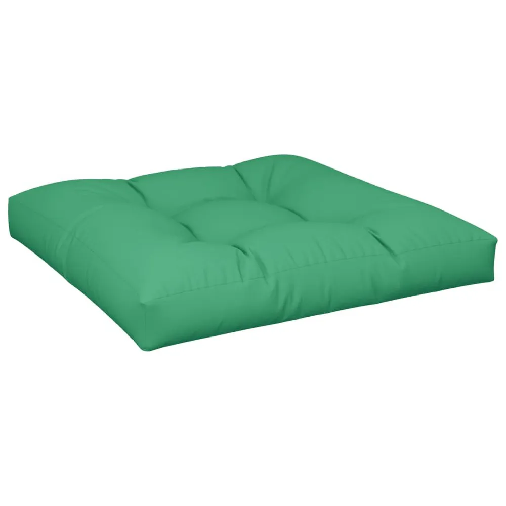 Almofadão para sofá de paletes 70x70x12 cm tecido verde vidaXL