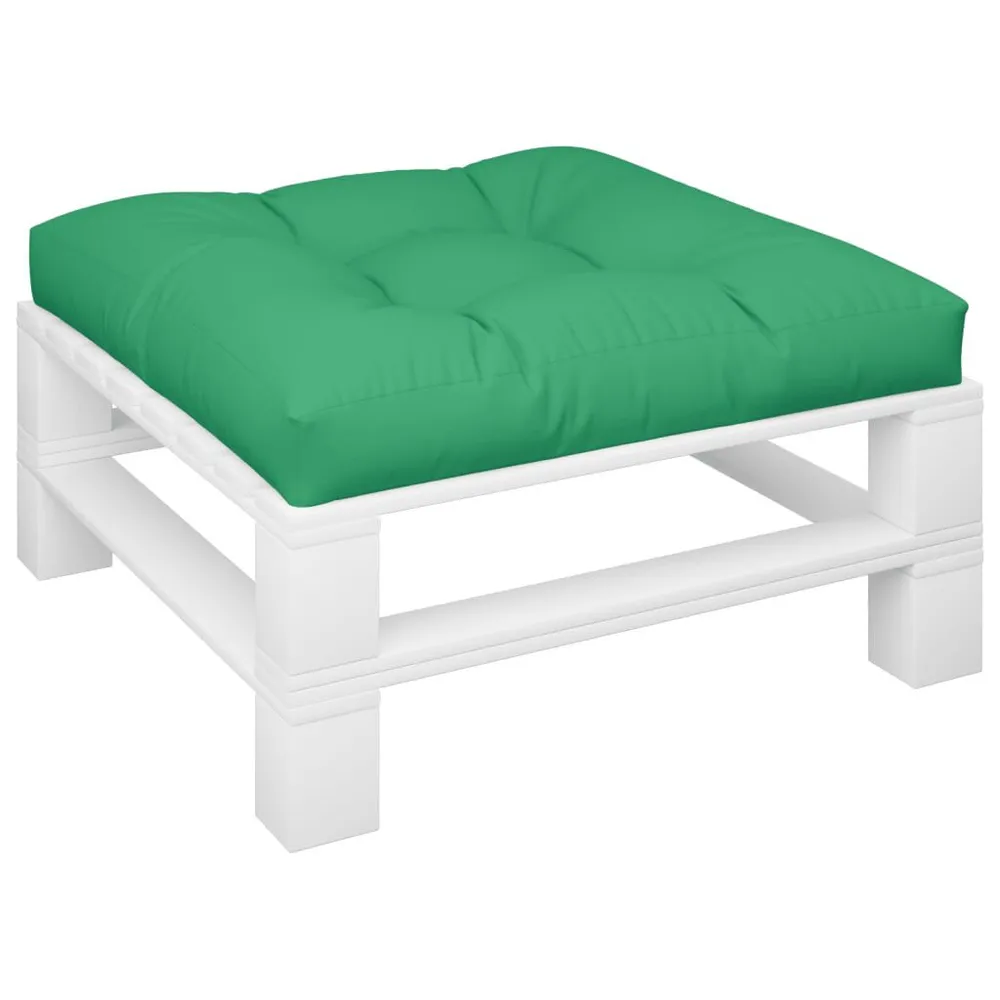 Almofadão para sofá de paletes 80x80x12 cm tecido verde vidaXL