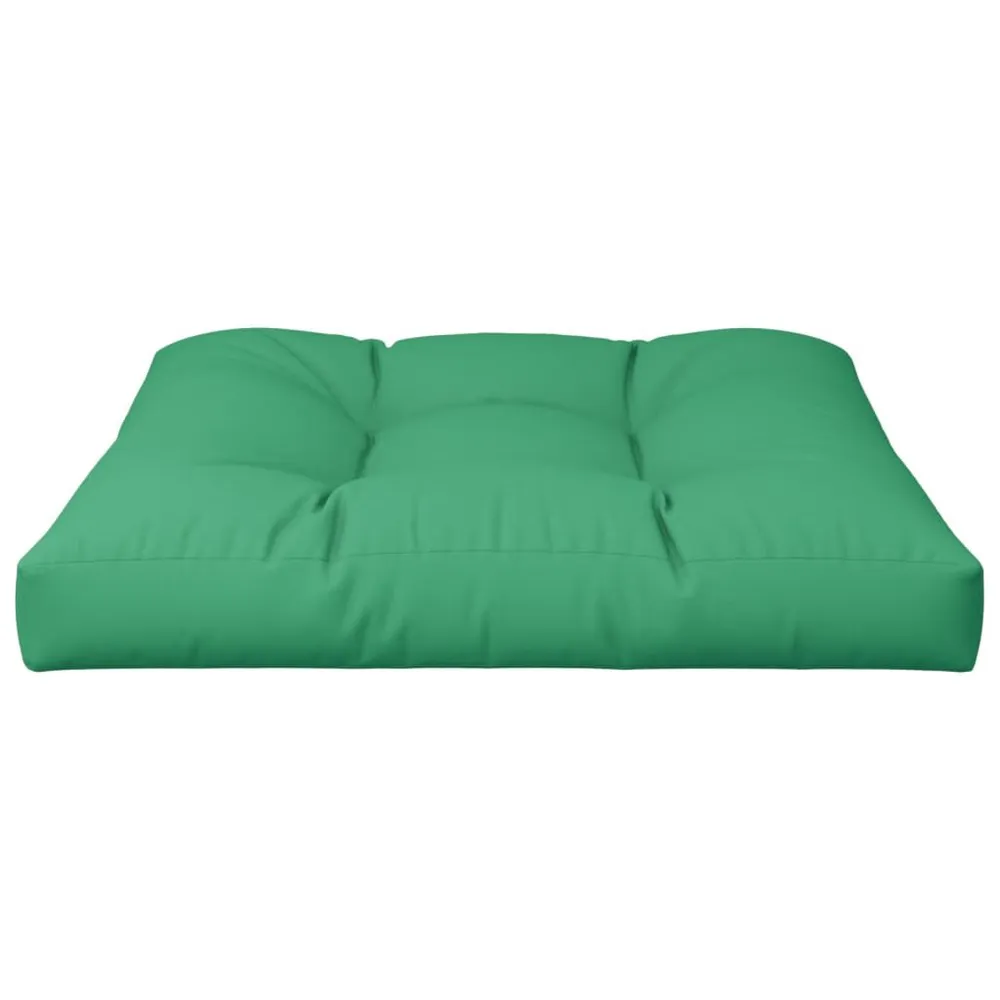 Almofadão para sofá de paletes 80x80x12 cm tecido verde vidaXL
