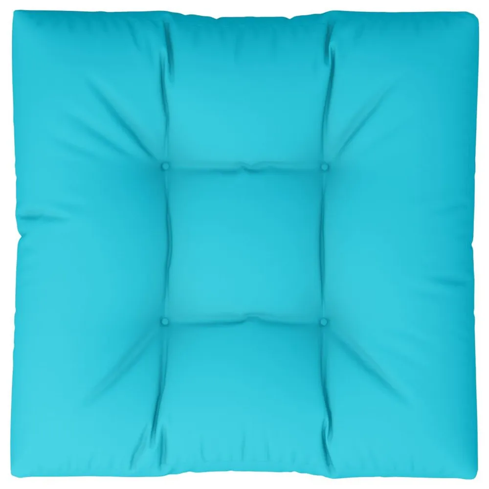 Almofadão para sofá de paletes 80x80x12 cm tecido turquesa vidaXL