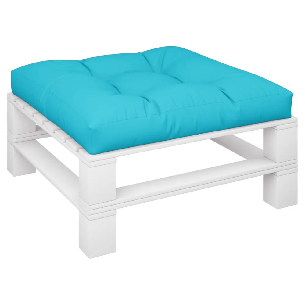 Almofadão para sofá de paletes 80x80x12 cm tecido turquesa vidaXL