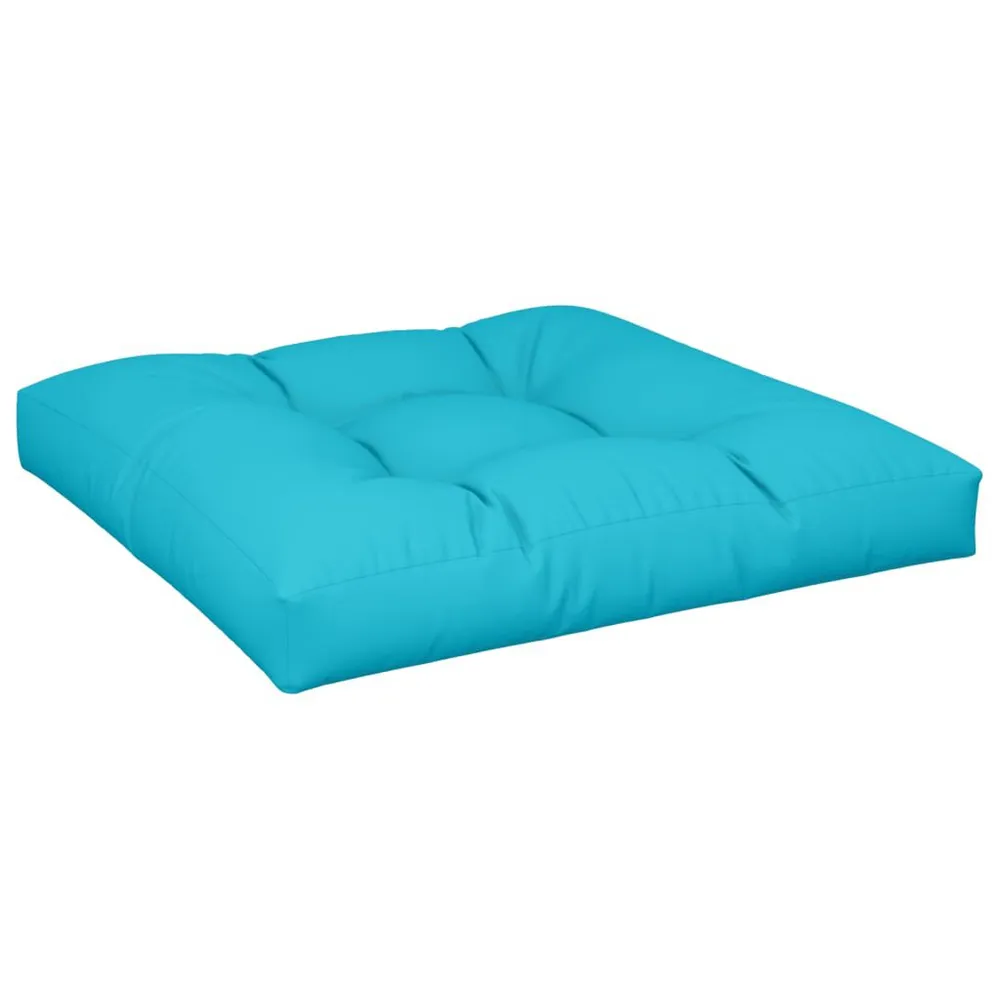 Almofadão para sofá de paletes 80x80x12 cm tecido turquesa vidaXL