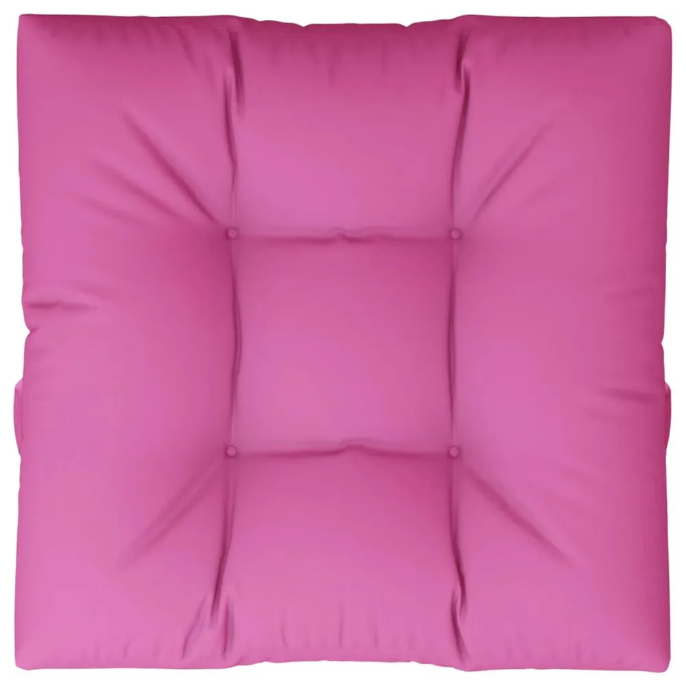 Almofadão para sofá de paletes 80x80x12 cm tecido rosa vidaXL