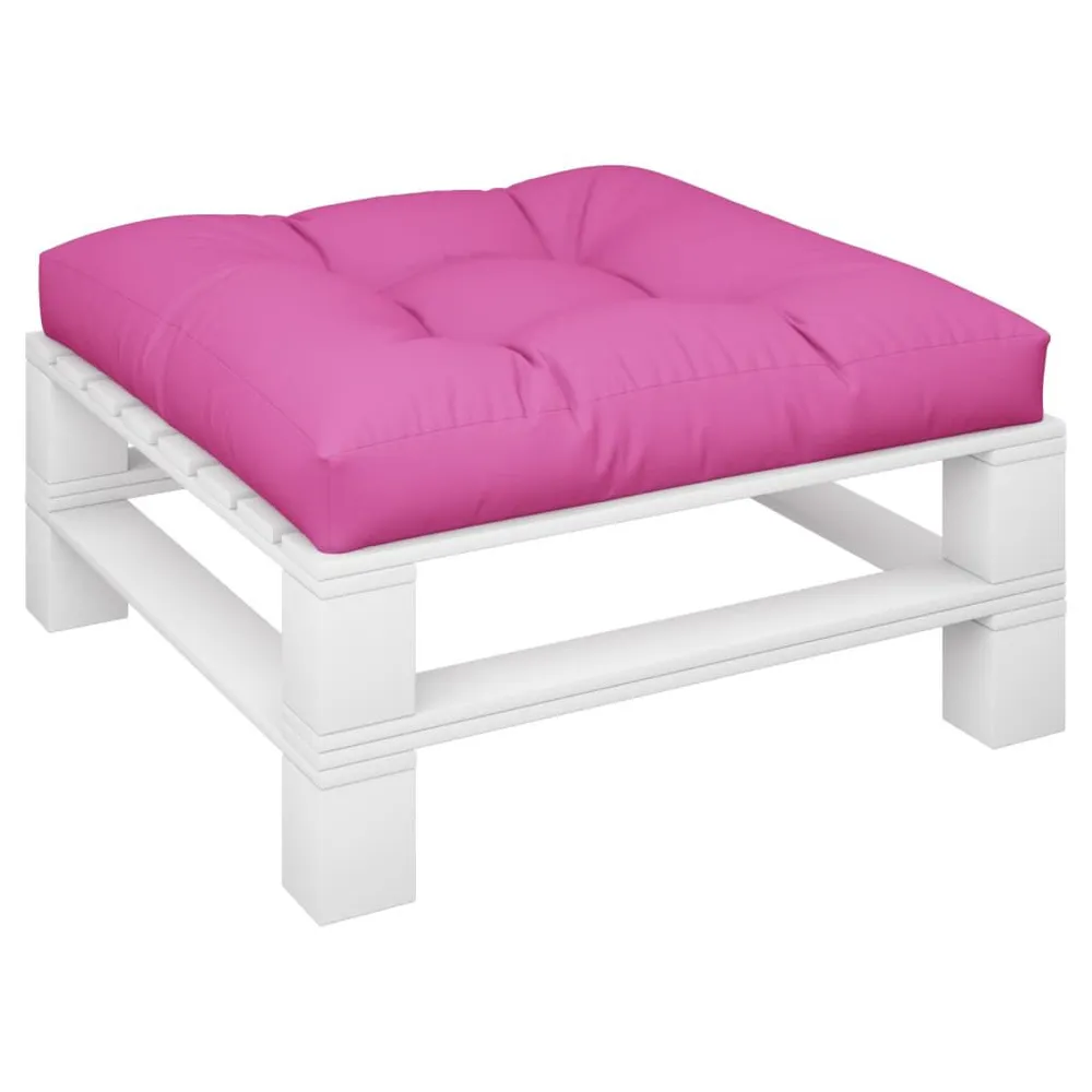 Almofadão para sofá de paletes 80x80x12 cm tecido rosa vidaXL