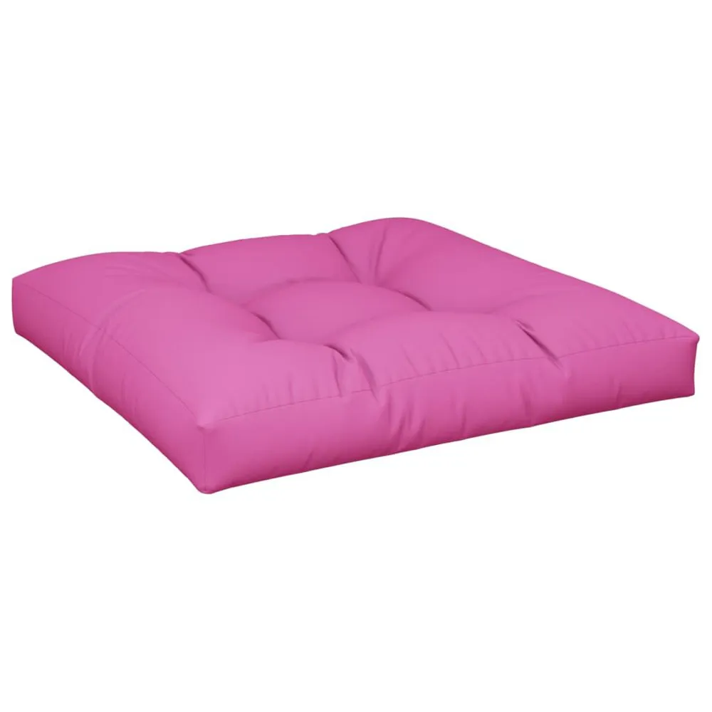 Almofadão para sofá de paletes 80x80x12 cm tecido rosa vidaXL