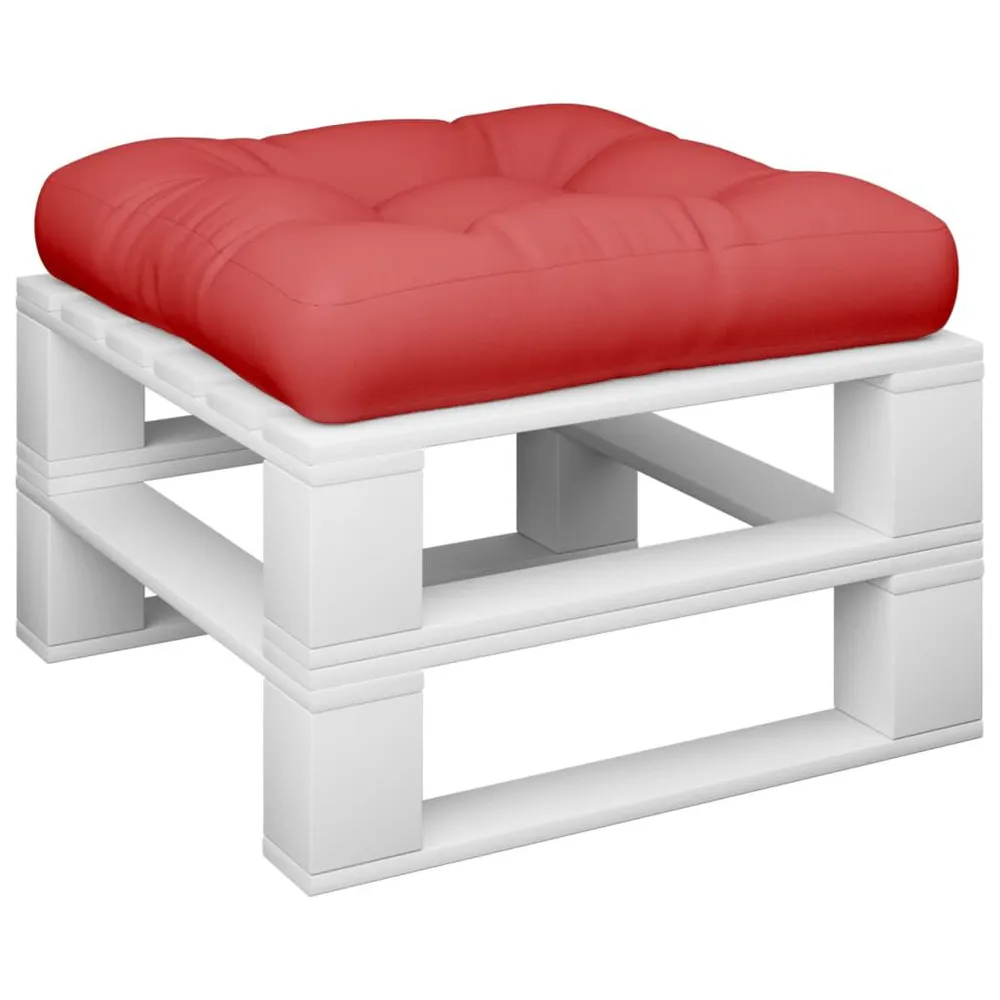 Almofadão sofá de paletes 50x50x12 cm tecido vermelho vidaXL