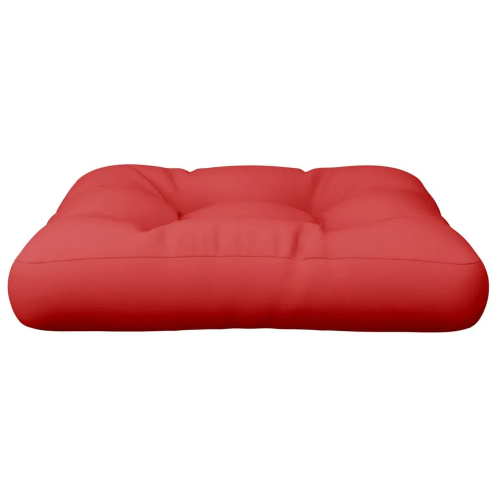Almofadão sofá de paletes 50x50x12 cm tecido vermelho vidaXL