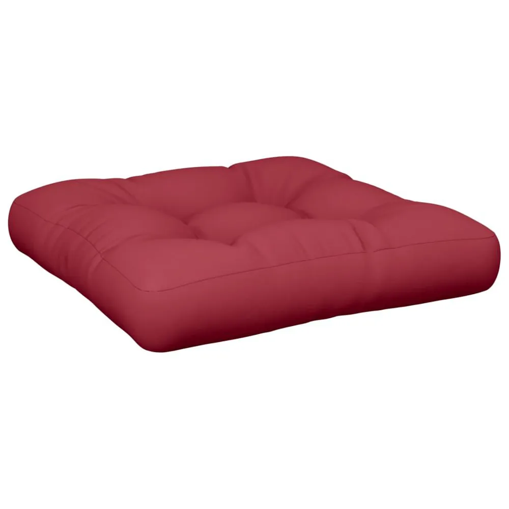 Almofadão sofá de paletes 50x50x12 cm tecido vermelho tinto vidaXL