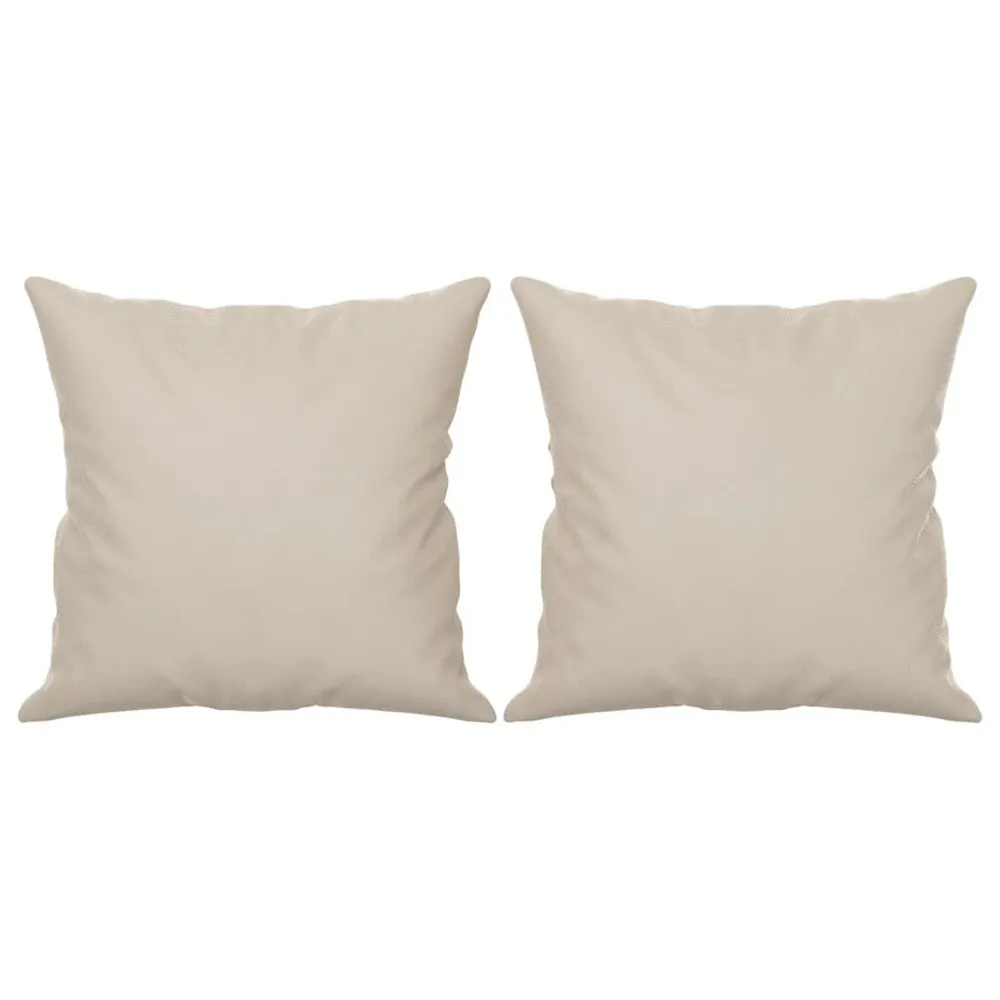 Almofadas decorativas 2 pcs 40x40cm tecido microfibra cor creme vidaXL