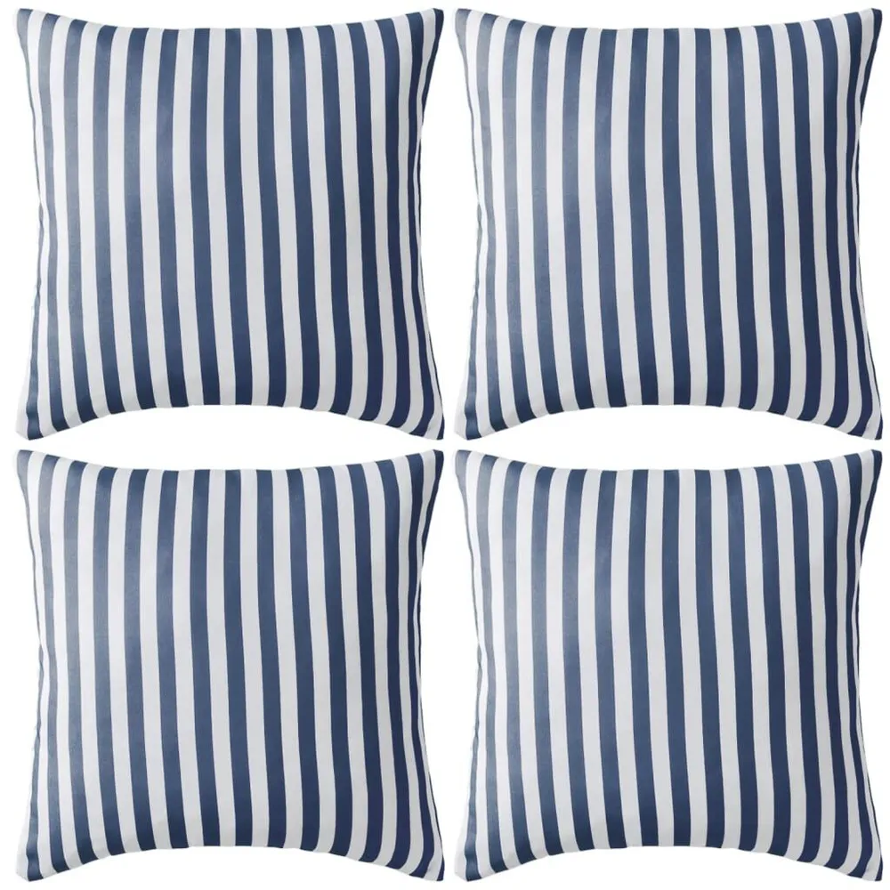 Almofadas para exterior 4 pcs 45x45 cm riscas azul-marinho vidaXL