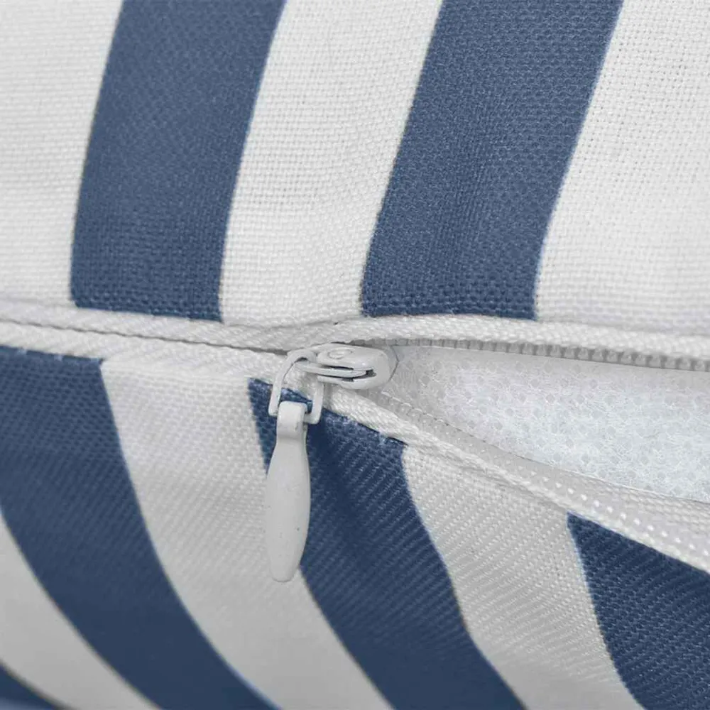 Almofadas para exterior 4 pcs 45x45 cm riscas azul-marinho vidaXL