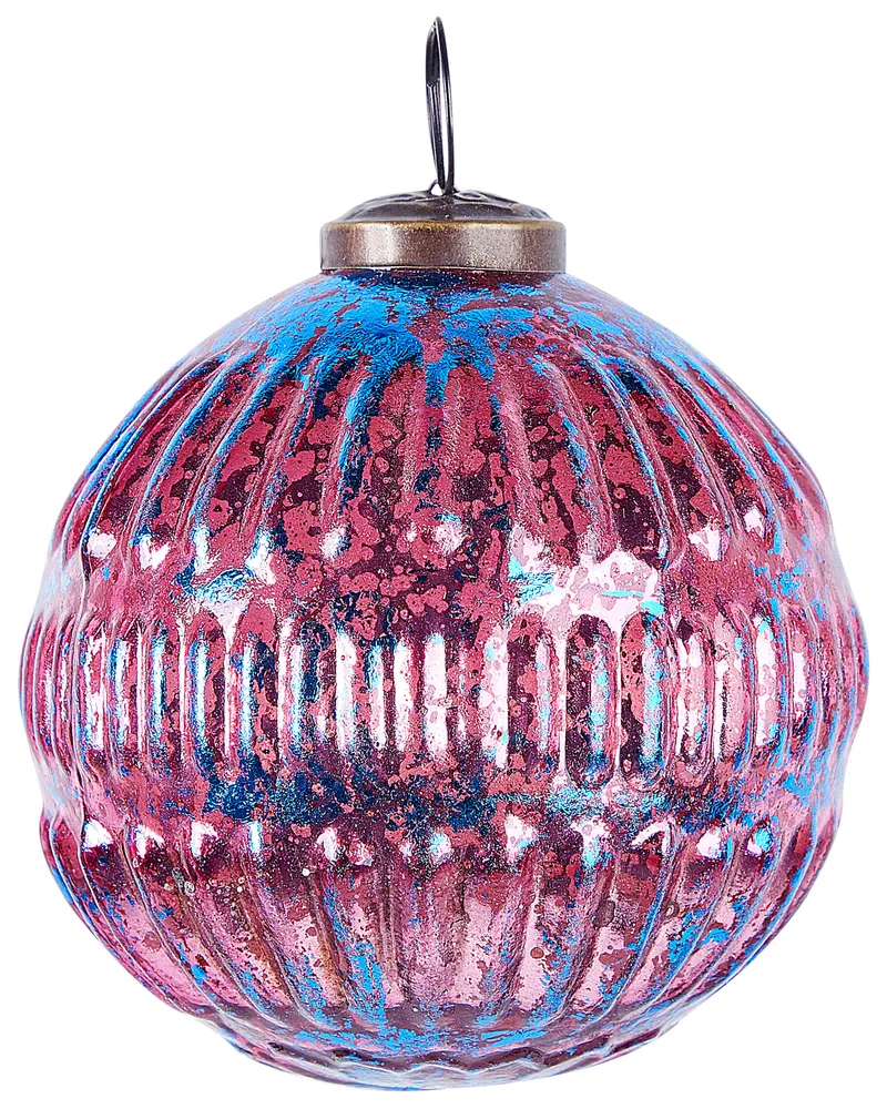 Set 6 Glass Baubles Pink ASTRAL