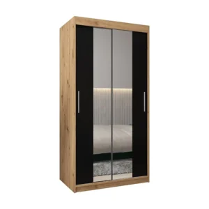 Armário TOKYO 1 com portas de correr 200/100/62 2 puertas (artisan/preto)