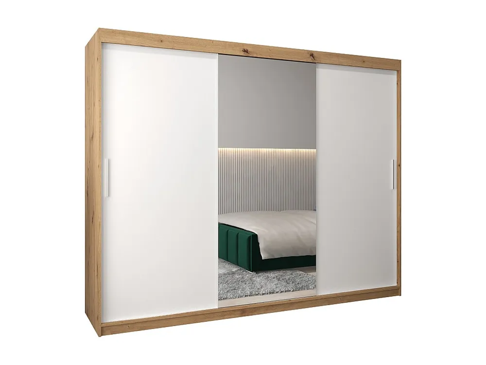 Armário TOKYO 1 com portas de correr 200/250/62 3 puertas (artisan/branco)
