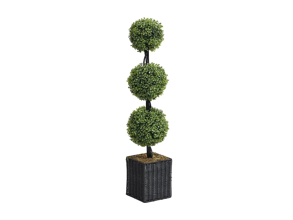 Planta, árvore, arbusto artificial buxo 3 bolas . 90 x D. 18 cm verde - PILANA