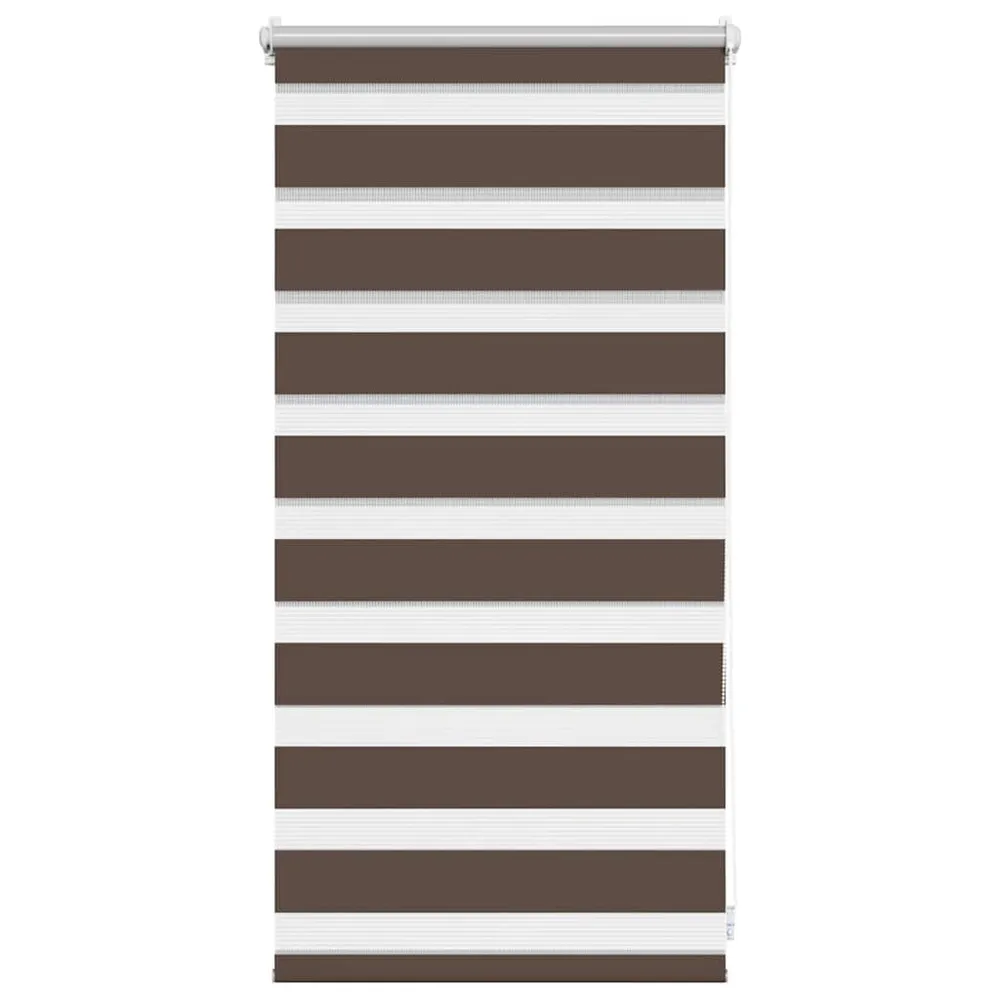 Argola de Cortina Estore de rolo 40 x 100 cm, linhas de zebra / Café