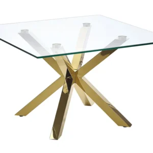 Glass Top Coffee Table Gold STARLIGHT