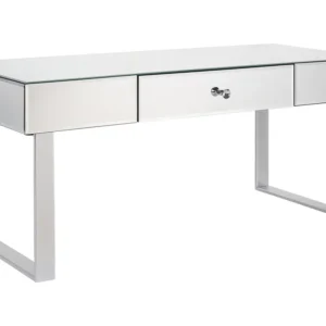 Mirrored Coffee Table Drawer Prateado NESLE