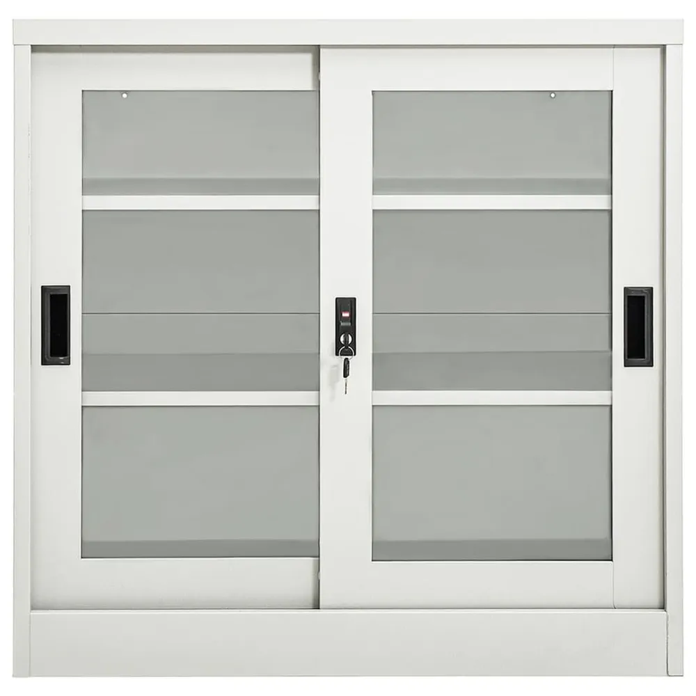 Armário com porta deslizante ço 90x40x90 cm cinzento-claro Dimensões 180x90x40 cm